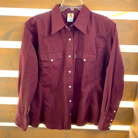Carhartt pearl snap shirt Clearance